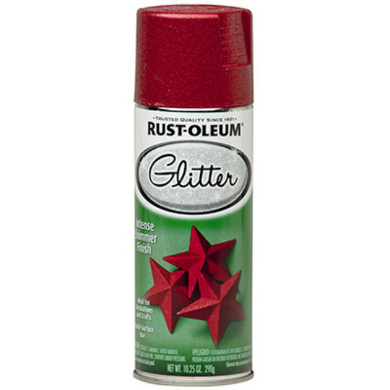 Rust-Oleum® 268045 Specialty Glitter Paint Spray, 10.25 Oz, Red