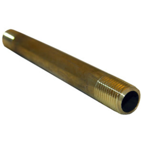 Lasco 17-9371 Lead Free Brass Pipe Nipple, 1/4" MPT x 6" Long