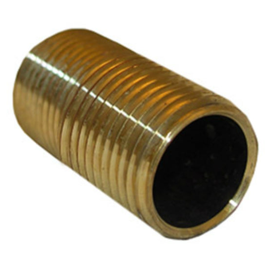 Lasco 17-9401 Lead Free Brass Pipe Nipple, 3/8" MPT x 1" Close