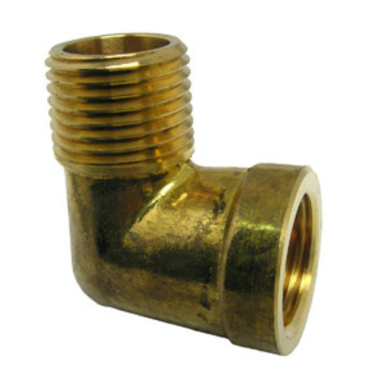 Lasco 17-9077 Lead Free 90 Degree Brass Elbow, 1/2" FPT x 1/2" MPT