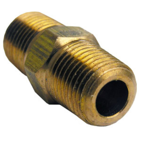 Lasco 17-8601 Lead Free Brass Hex Nipple, 1/8" MPT