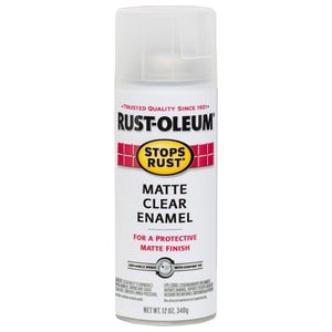 Rust-Oleum® 285093 Stops Rust® Protective Enamel Spray Paint, Matte Clear, 12 Oz