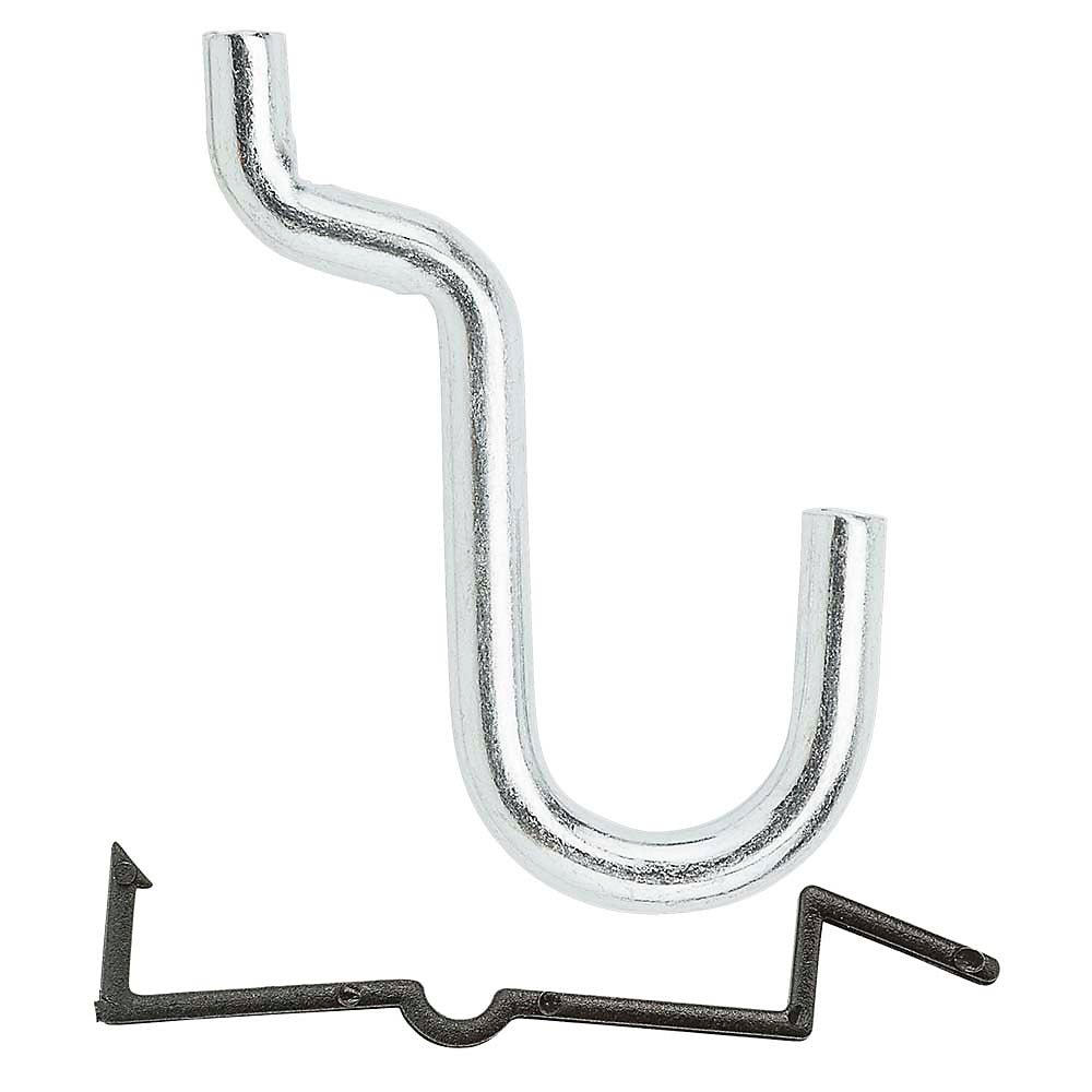 National Hardware® N180-017 Locking Pegboard Curved Hooks, 5/8", Zinc Plated