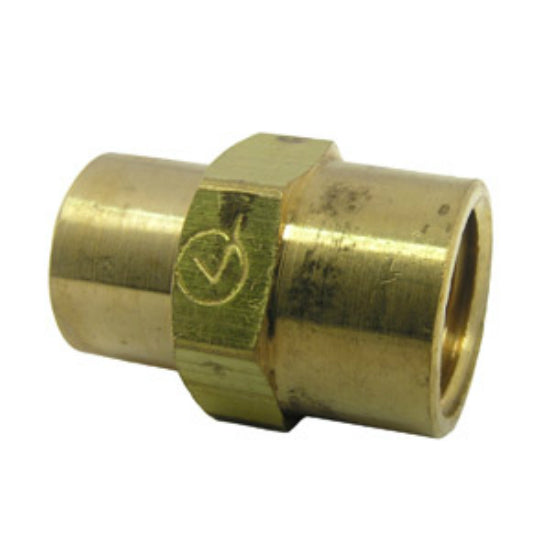 Lasco 17-9271 Brass Reducing Hex Bushing, 1/4" FPT x 1/8" FPT
