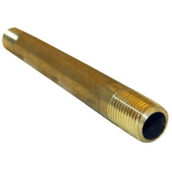 Lasco 17-9363 Lead Free Brass Pipe Nipple, 1/4" MPT x 4" Long