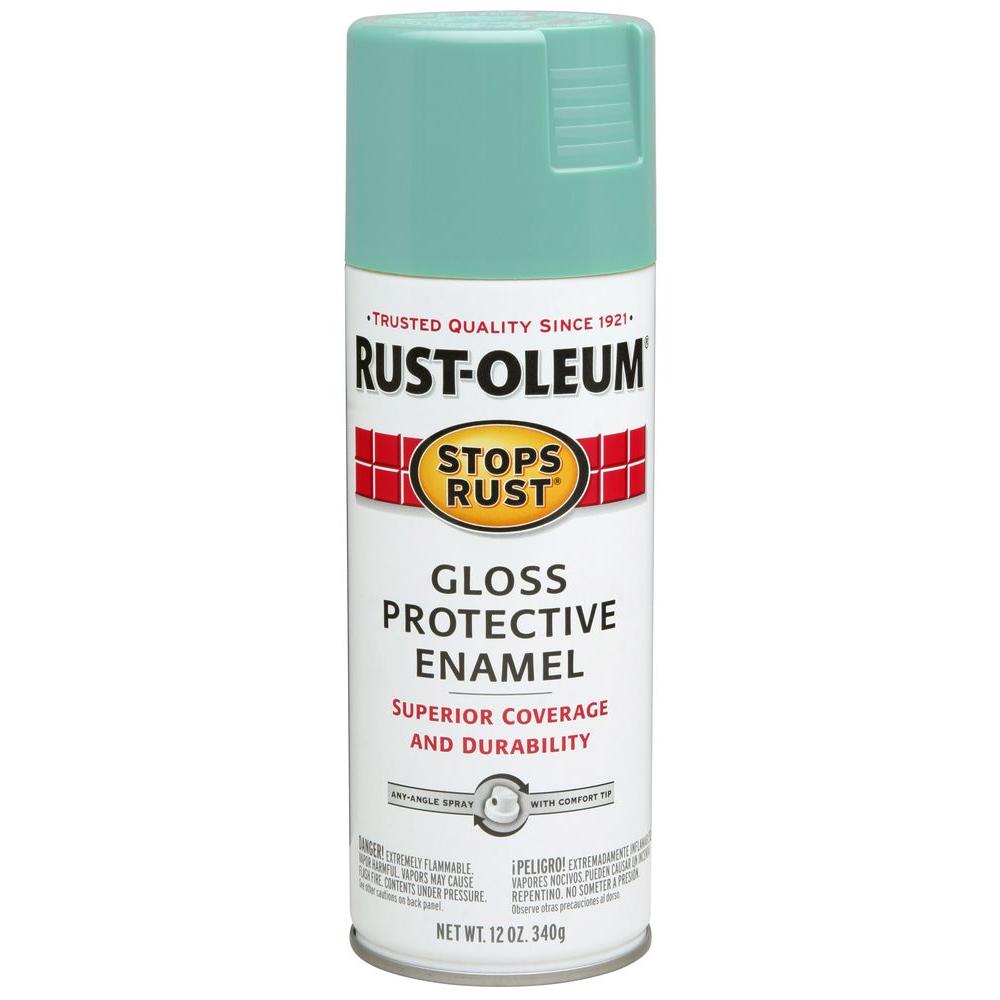 Rust-Oleum® 284678 Stops Rust® Gloss Protective Enamel, Light Turquoise, 12 Oz