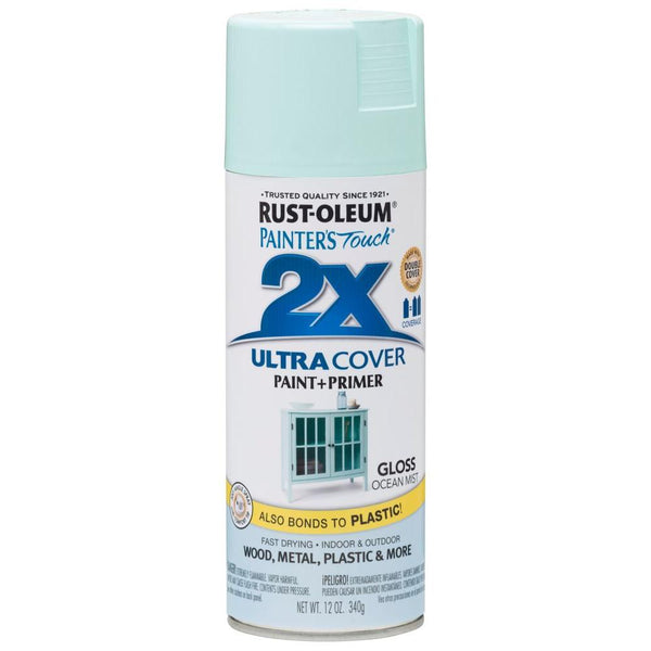 Rust-Oleum® 283190 Painter's Touch Ultra Cover 2X Gloss Spray, Ocean Mist, 12 Oz