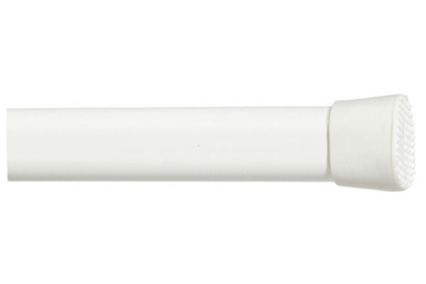 Kenney KN617 Hansen Oval Spring Tension Curtain Rod, White, 36" - 60"