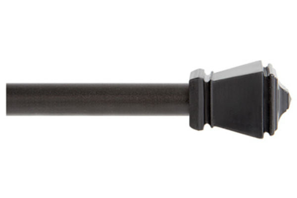 Kenney™ KN366/5 Amelia Cafe Curtain Rod, Black, 28" - 48"