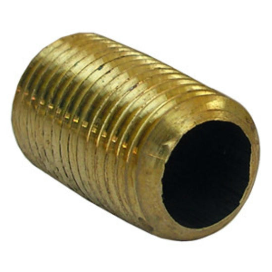 Lasco 17-9351 Brass Pipe Nipple, 1/4" MPT x 7/8" Close