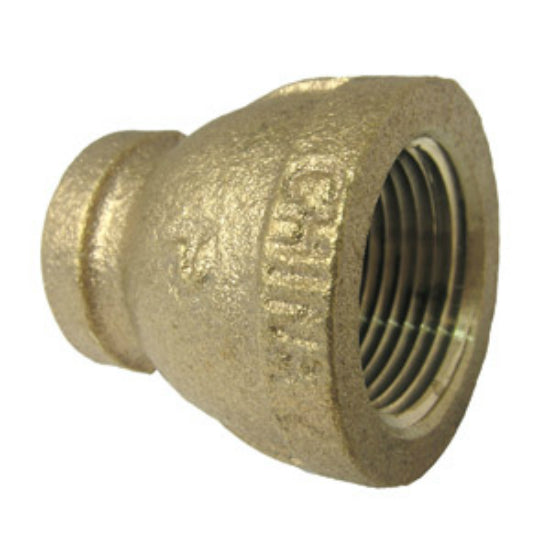 Lasco 17-9285 Brass Reducing Hex Bushing Bell Reducer, 3/4" FPT x 3/8" FPT