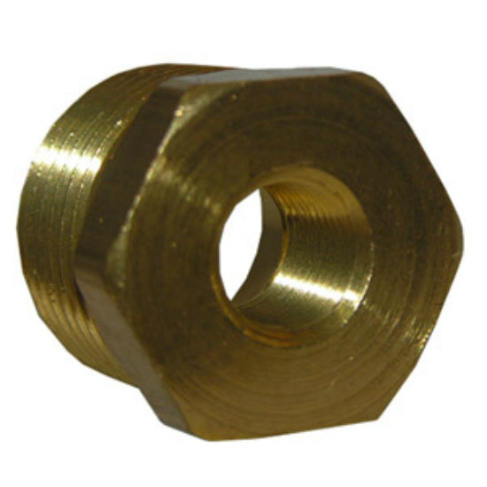 Lasco 17-9249 Brass Reducing Hex Bushing, 1/2" MPT x 1/4" FPT