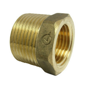 Lasco 17-9259 Brass Reducing Hex Bushing, 3/4" MPT x 1/2" FPT