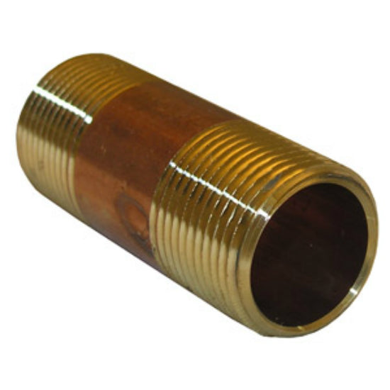 Lasco 17-9487 Brass Pipe Nipple, 3/4" MPT x 2-1/2" Long
