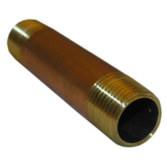 Lasco 17-9453 Lead Free Brass Pipe Nipple, 1/2" MPT x 4" Long