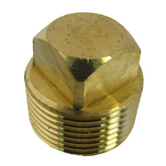 Lasco 17-9181 Lead Free Square Head Plug, Brass, 3/4" MPT