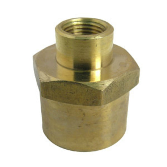 Lasco 17-9277 Brass Reducing Hex Bushing, 1/2" FPT x 1/8" FPT
