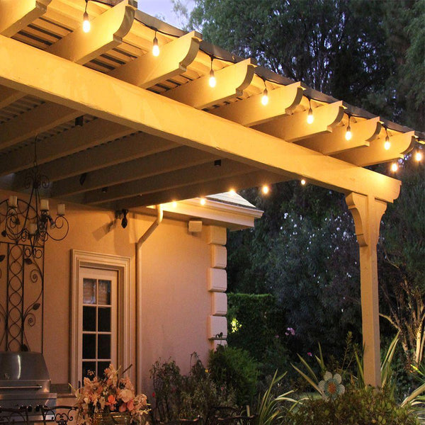 Feit Electric 72041 Weatherproof String Light Set w/ 10-Socket & 15-Bulbs, 30'