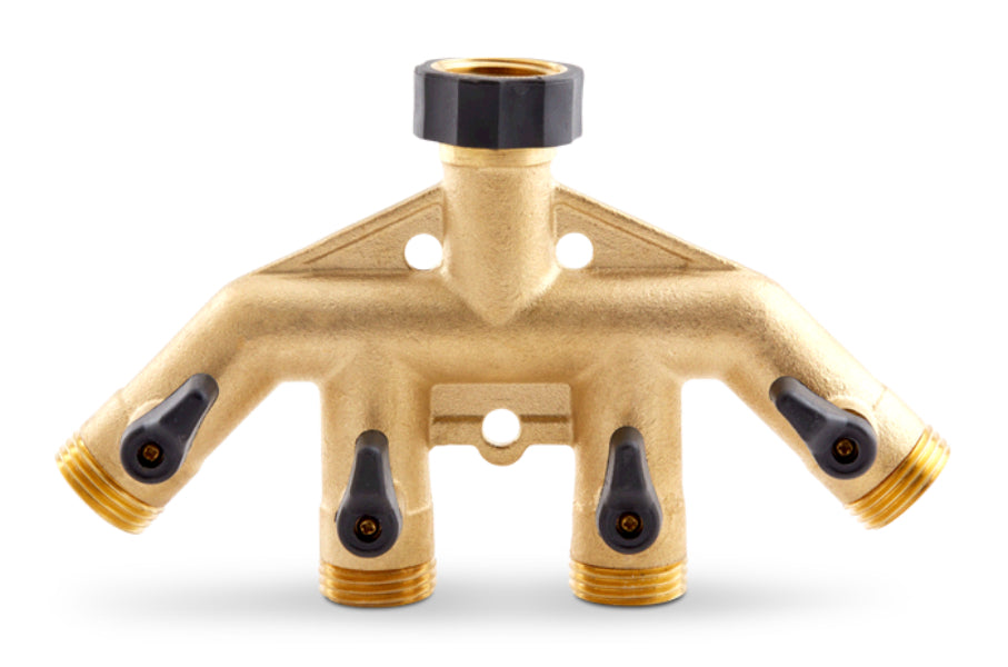 Gilmour® 443GAAP Professional Grade High-Flow Quad Shut-off Valve