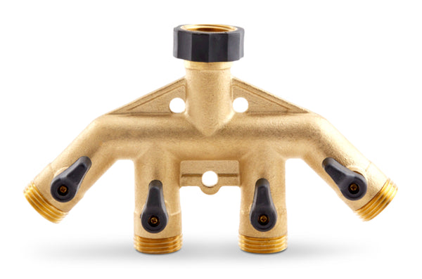 Gilmour® 443GAAP Professional Grade High-Flow Quad Shut-off Valve