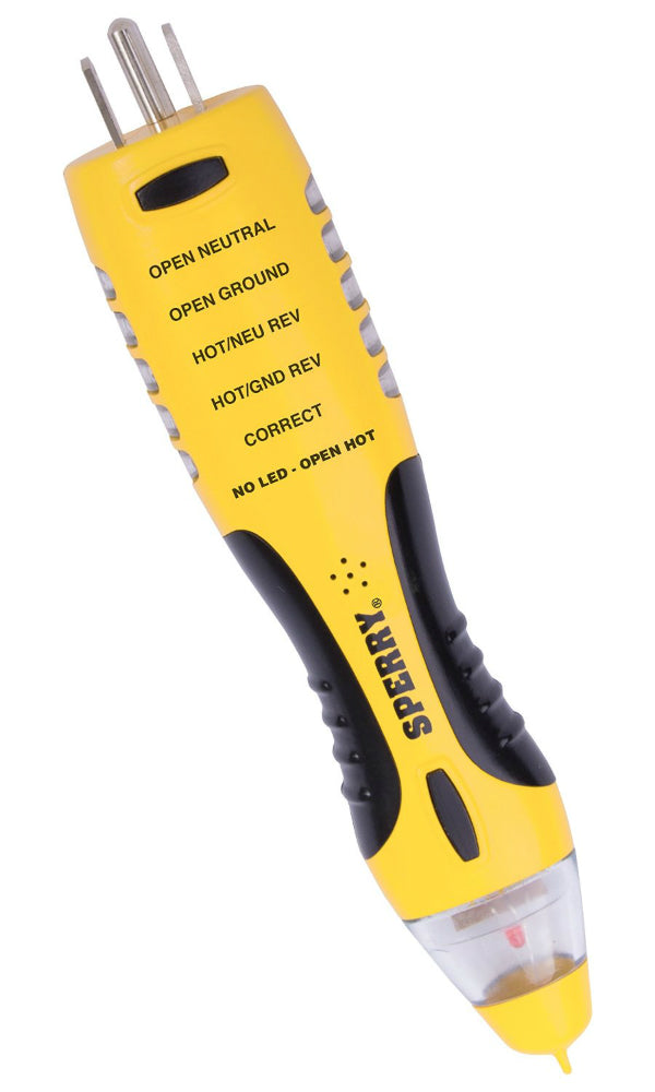 Sperry Instruments® VD7504FGI DualCheck 2-in-1 Non-Contact Voltage/GCFI Tester