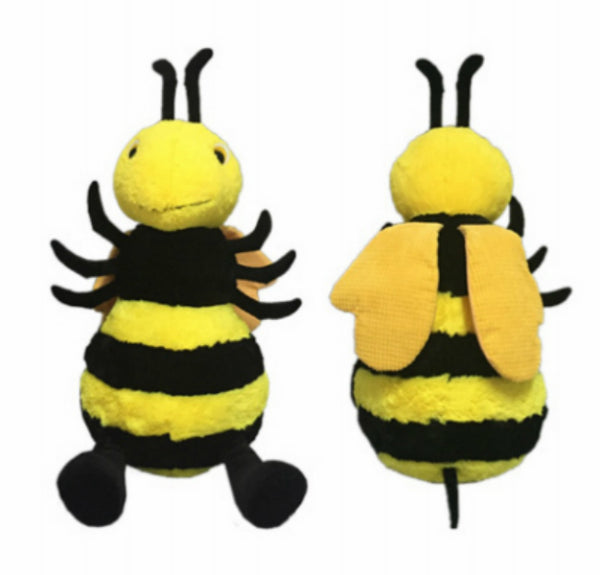 Hugfun 238077 Plush Bumble Bee, Black & Yellow, 20"