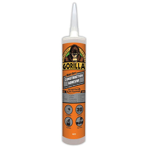 Gorilla® 8010003 Heavy-Duty Construction Adhesive, White, 9 Oz