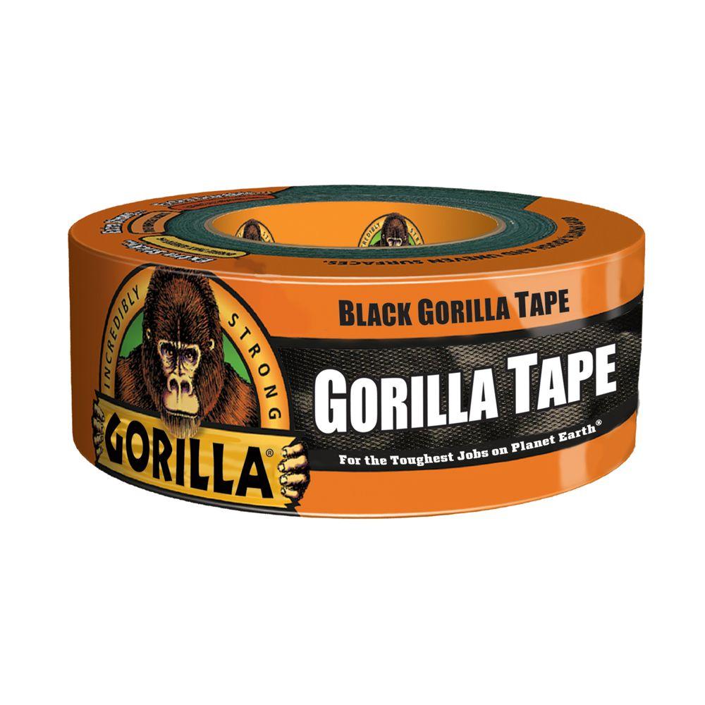Gorilla® 60124 Incredibly Strong Duct Tape, Black, 1.88" x 12 Yd