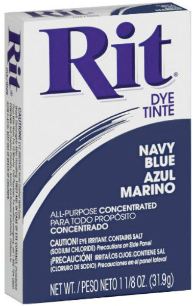 Rit® 83300 All-Purpose Concentrated Powder Dye, Navy Blue, 1-1/8 Oz