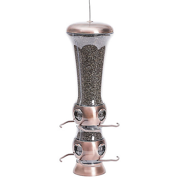 Perky-Pet® 112-4 Select-A-Bird Tube Feeder, Copper Finish, 3.5 Lbs Seed Capacity