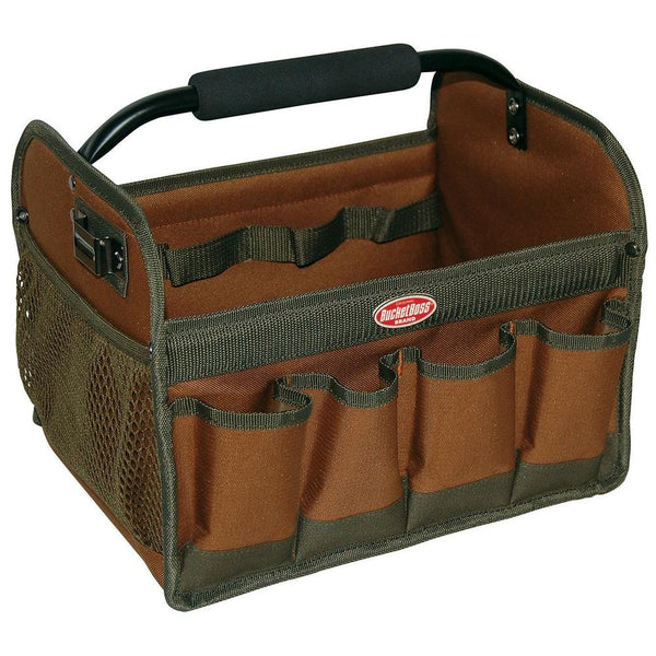 Bucket Boss 70012 Gatemouth Hard Tool Tote with 23-Pockets, 12"