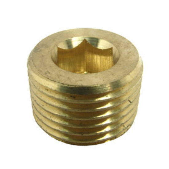 Lasco 17-9197 Lead Free Brass Countersunk Plug, 1/2" MPT