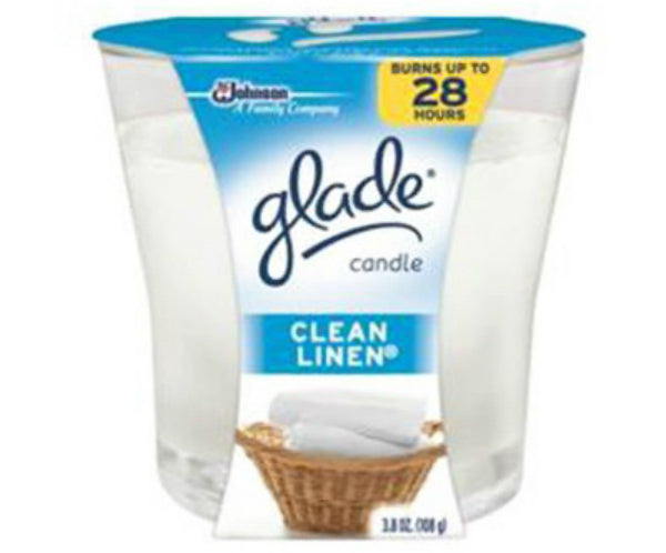 Glade® 76958 Scented Wax Jar Candle, Clean Linen, 3.4 Oz