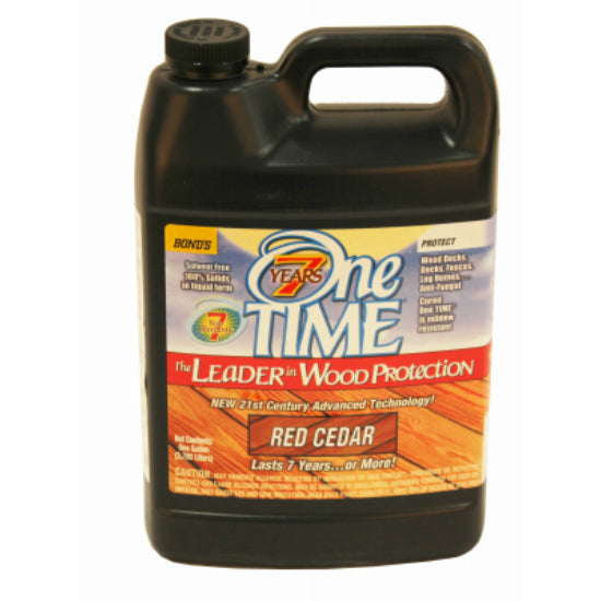One TIME® 00300 Wood Preservative Stain & Sealer, 1-Gallon, Red Cedar
