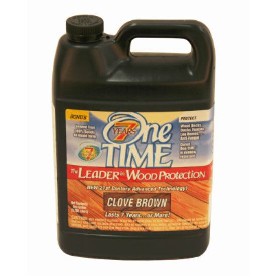 One TIME® 00400 Wood Preservative Stain & Sealer, Clove Brown