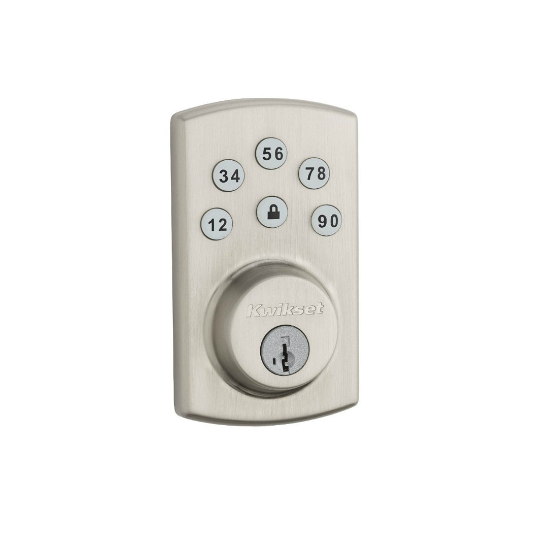Kwikset® 99070-101 Power Keyless 2.0 Entry Deadbolt with SmartKey, Satin Nickel