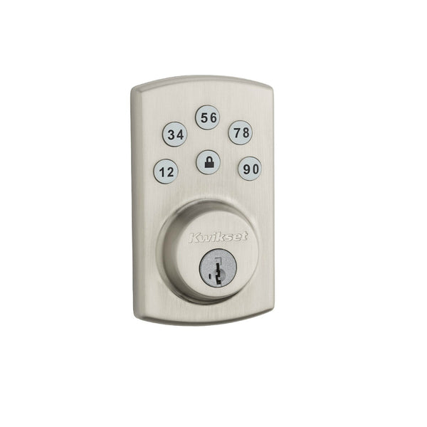 Kwikset® 99070-101 Power Keyless 2.0 Entry Deadbolt with SmartKey, Satin Nickel