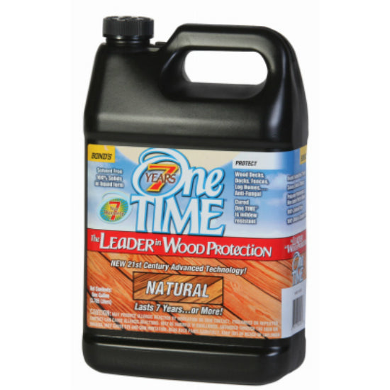 One TIME® 00200 Wood Preservative Stain & Sealer, 1-Gallon, Natural