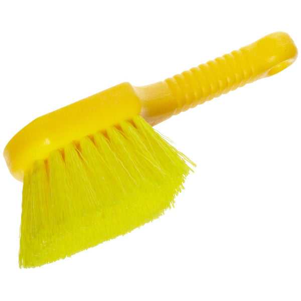 Rubbermaid® FG9B2900YEL Short Plastic Handle Utility Brush, Yellow, 8"