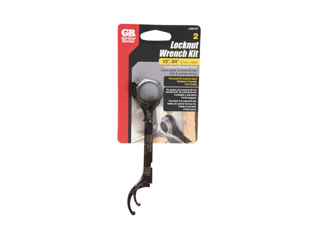 Gardner Bender® LNW-KIT Locknut Wrench Kit Includes 1/2" & 3/4" Wrenches, 1/Kit