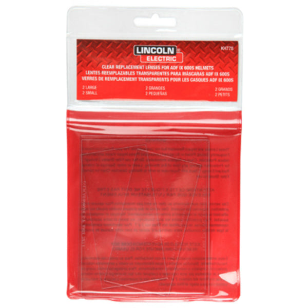 Lincoln Electric® KH778 Replacement Welding Helmet Lens Kit, Clear, 4-Pack