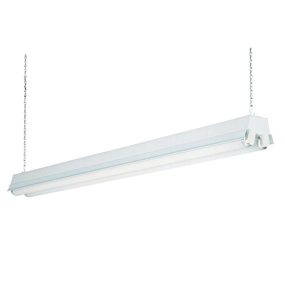 Lithonia Lighting® 1233 Shoplight T12 Fluorescent Two-Light Fixture, White, 4'