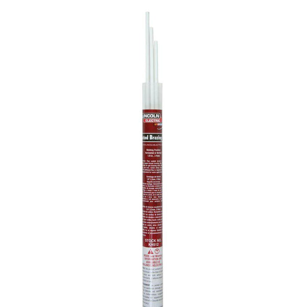 Lincoln Electric® KH515 Flux-Coated Bronze Brazing Rod, Lb, 1/8" x 12"