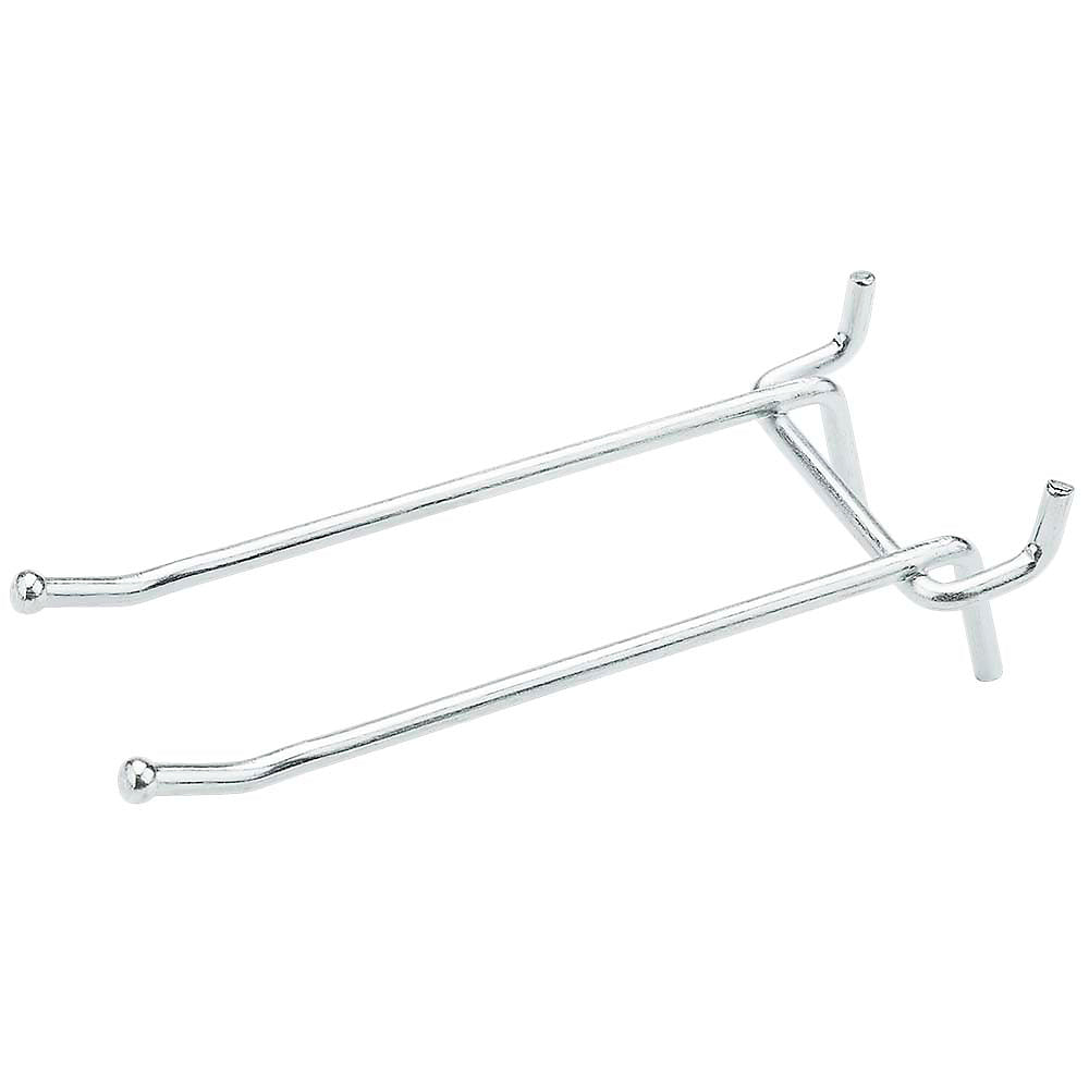 National Hardware® N180-037 Steel Double Pegboard Hooks, Zinc Plated, 4"