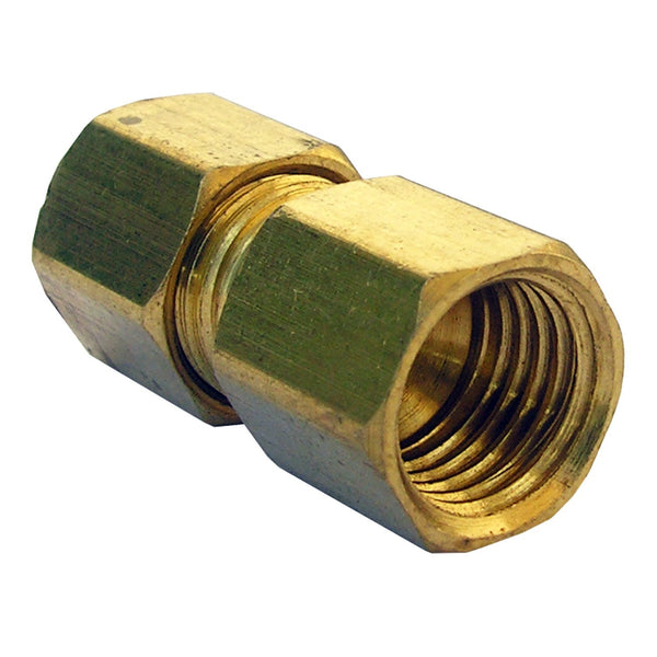 Lasco 17-6751 Brass Adapter, 1/4" Female Flare x 1/4" Compression
