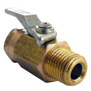 Lasco 17-0903 Lever-Handle Brass Ball Valve, 1/4" FIP x 1/4" MIP