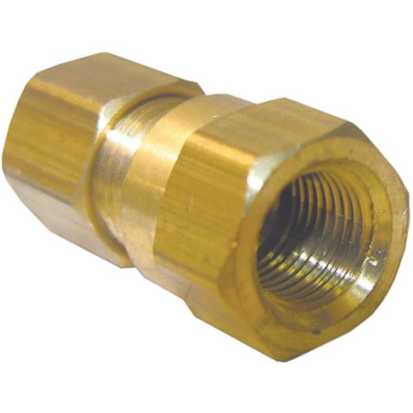 Lasco 17-6613 Lead-Free Brass Compression Adapter, 1/4" CMP x 1/4" FPT