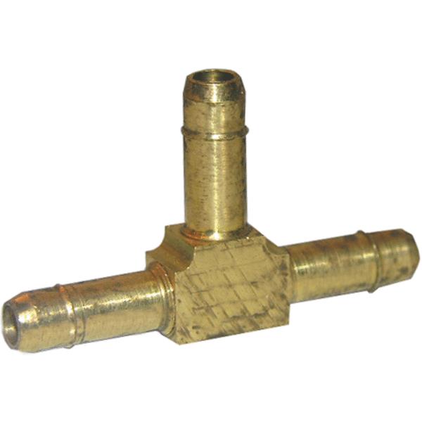 Lasco 17-7403 Brass Hose Barb Tee, 1/4"