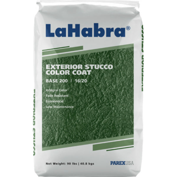 LaHabra® 1230 Exterior Stucco Color Coat, Base 200, Sand 16/20, 90 Lbs, Grey