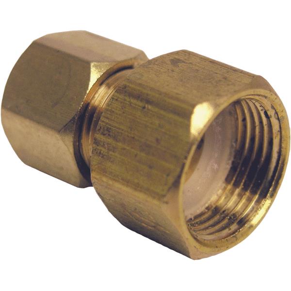 Lasco 17-6755 Brass Compression Adapter, 3/8" Female x 1/4" Male
